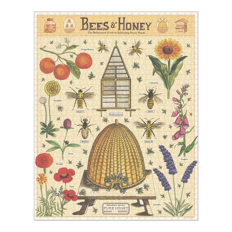 CAVANILLI & CO. Cavallini Papers & Co. Bees & Honey 1,000 Piece Puzzle, Multi - Image 2